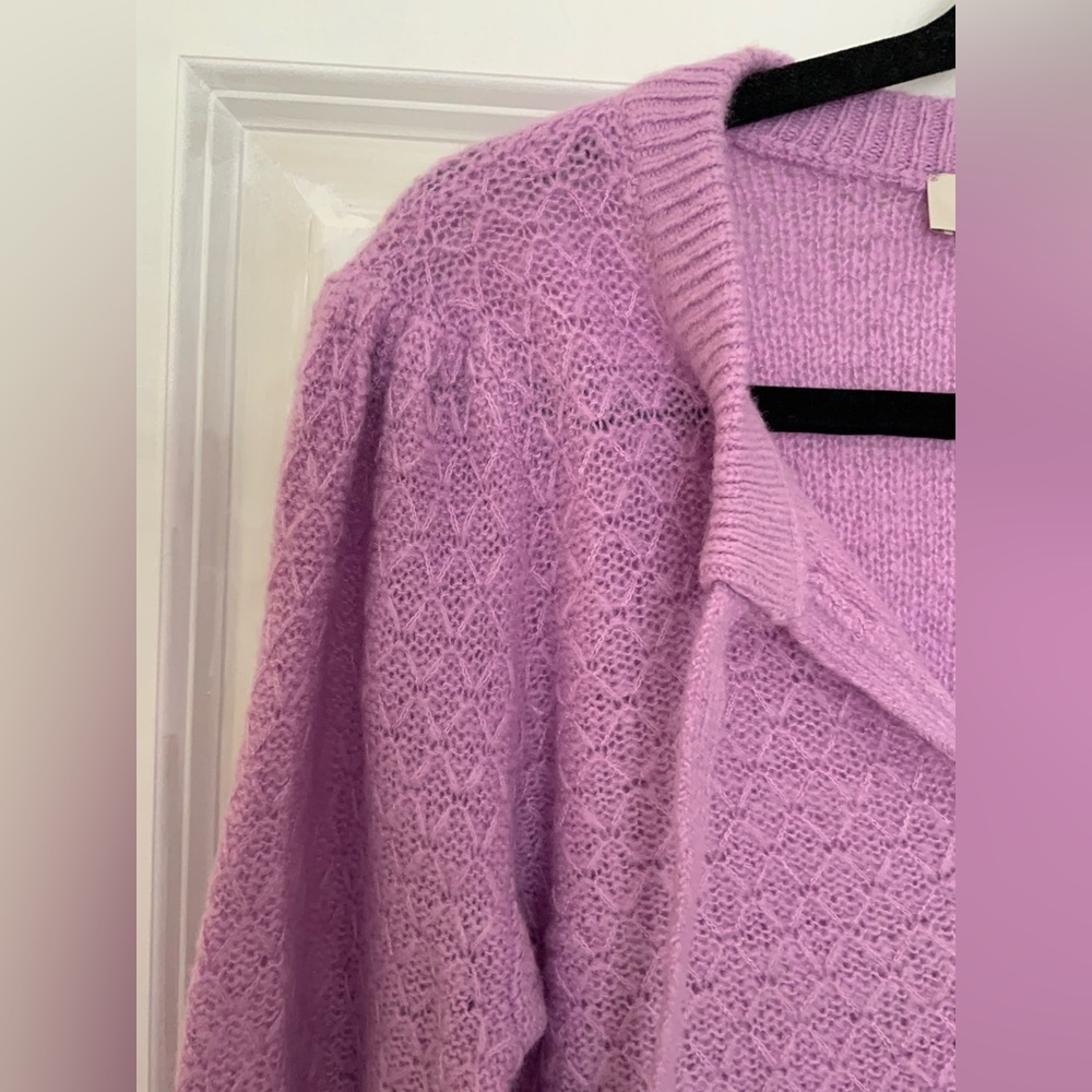 LOFT Lavender Knit Sweater - Picture 8 of 16
